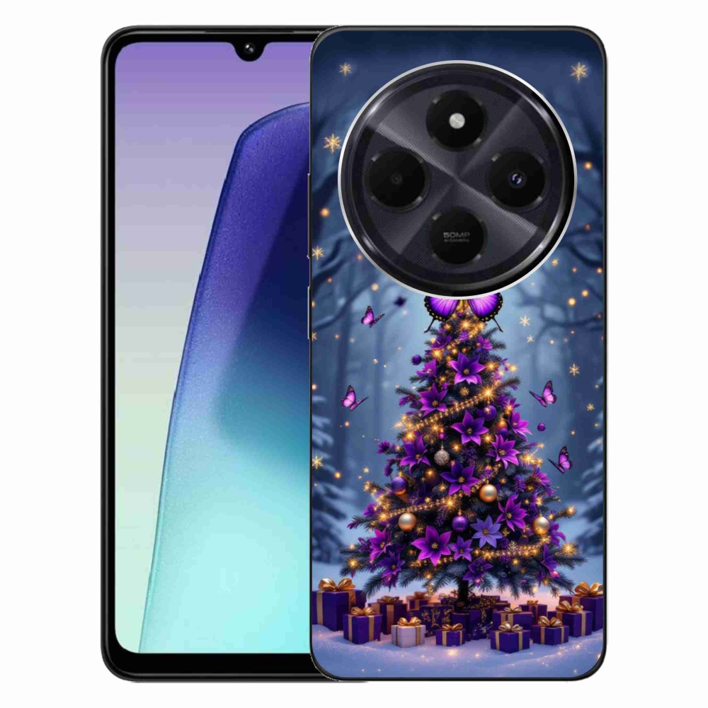 Gél borító mmCase a Xiaomi Redmi 14C/Poco C75-hez - pillangó karácsonyfa