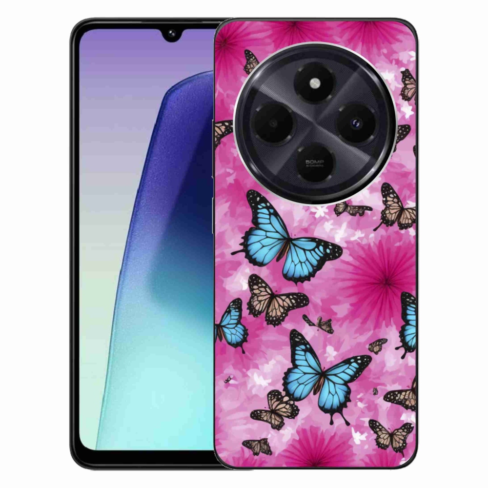 Gél borítás mmCase a Xiaomi Redmi 14C/Poco C75-hez - pillangókert