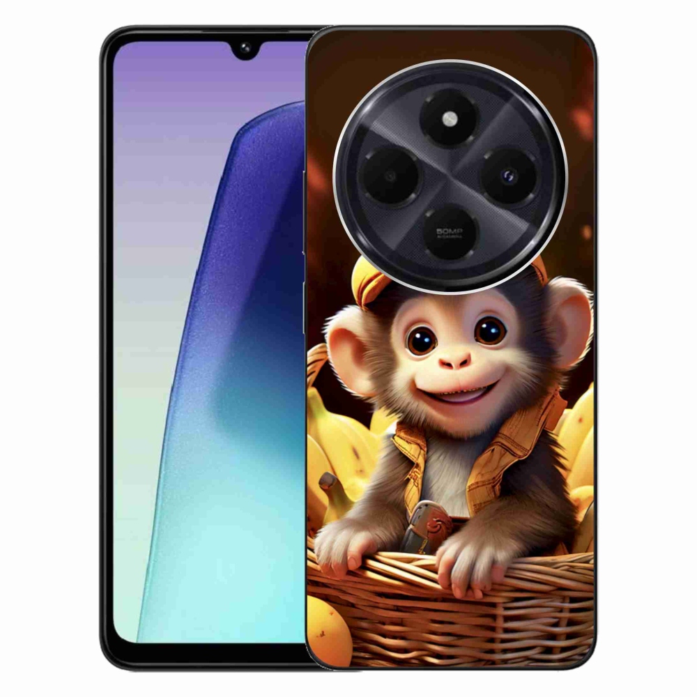 Gél borítás mmCase a Xiaomi Redmi 14C/Poco C75-hez - majom a kosárban
