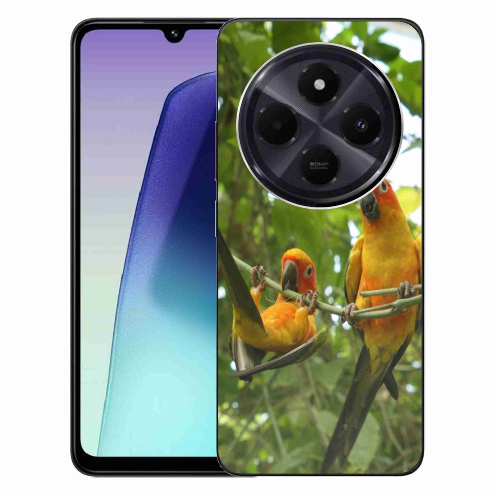 Gél borítás mmCase a Xiaomi Redmi 14C/Poco C75 számára - papagájok aratingy