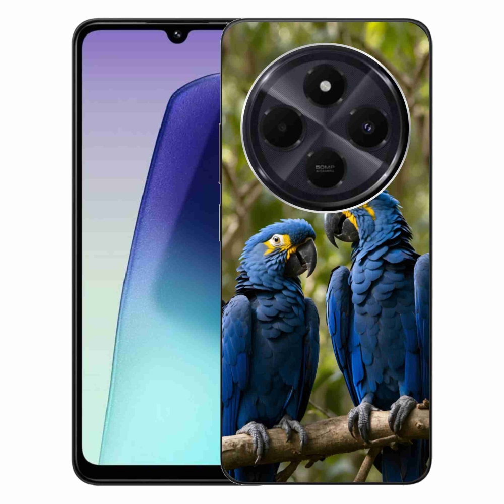Gél borítás mmCase a Xiaomi Redmi 14C/Poco C75 számára - papagáj duó