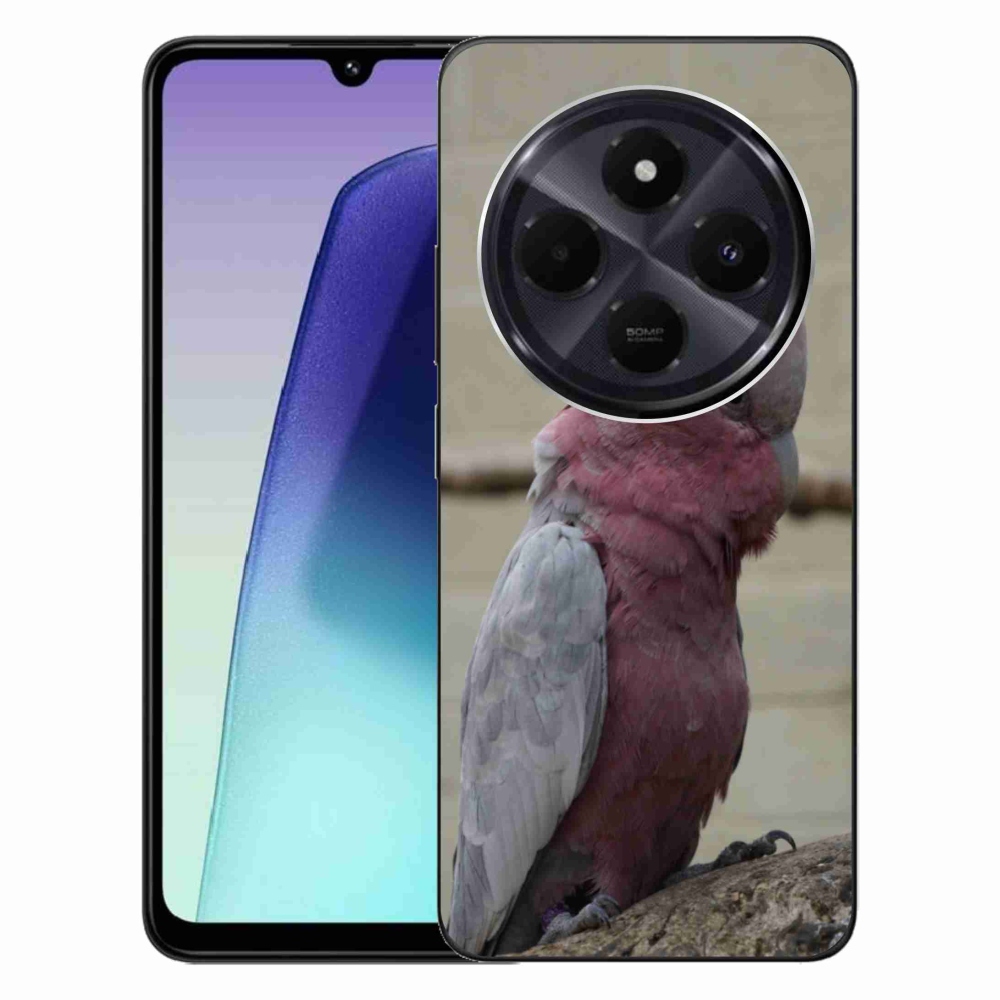 Gél borítás mmCase a Xiaomi Redmi 14C/Poco C75-hez - papagáj kakadu rózsaszínű