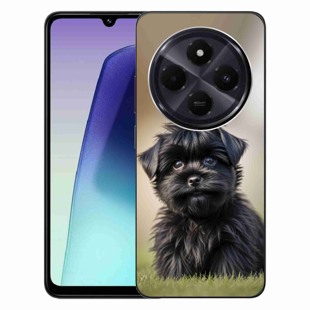 Gél borítás mmCase a Xiaomi Redmi 14C/Poco C75-hez - aranyos fekete kutya