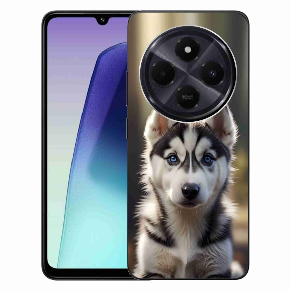 Gél borítás mmCase a Xiaomi Redmi 14C/Poco C75 számára - aranyos szibériai husky