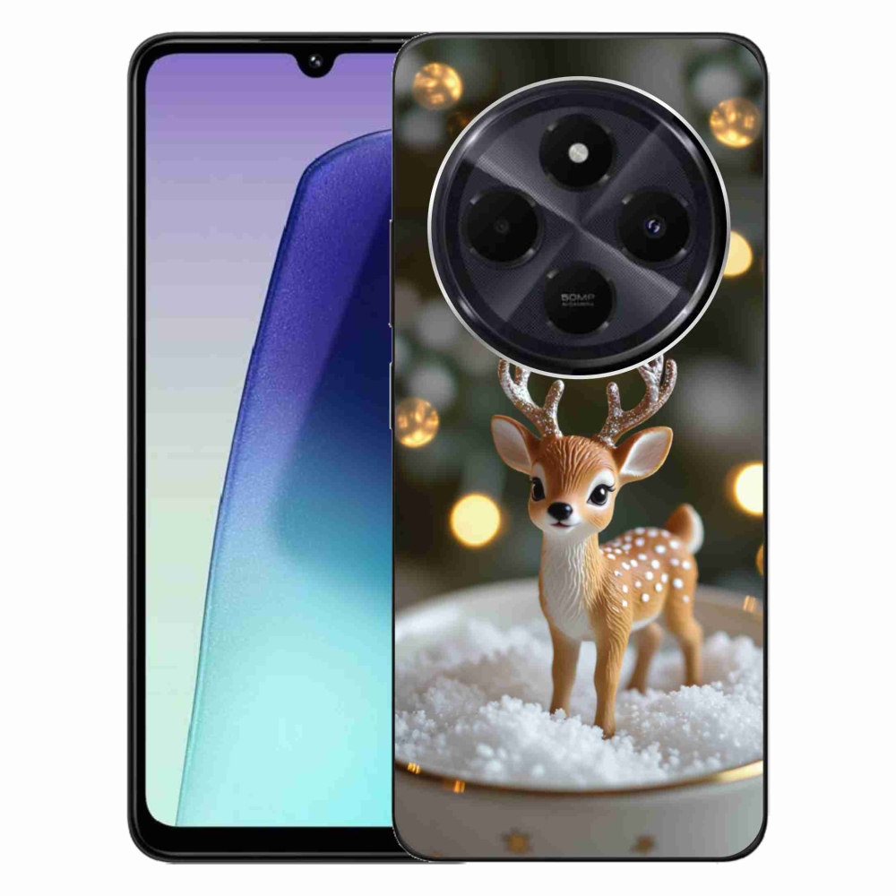 Gél borító mmCase a Xiaomi Redmi 14C/Poco C75 számára - aranyos karácsonyi szarvasok