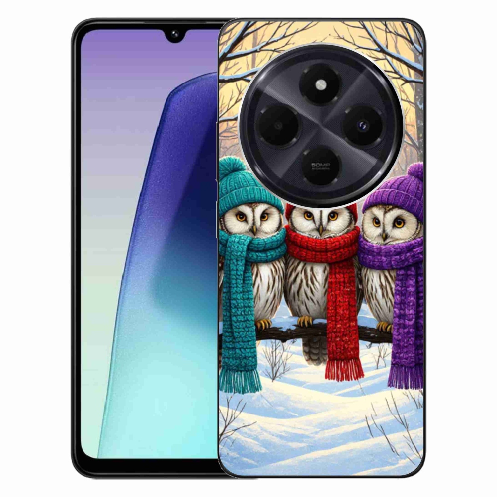 Gél borítás mmCase a Xiaomi Redmi 14C/Poco C75 számára - bagoly barátok