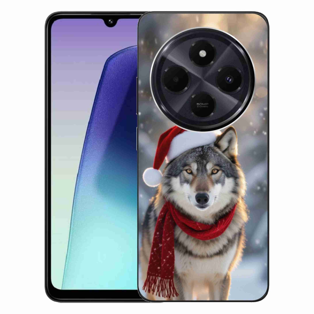 Gél borítás mmCase a Xiaomi Redmi 14C/Poco C75-hez - Karácsonyi farkas