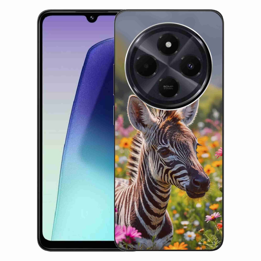 Gél borítás mmCase a Xiaomi Redmi 14C/Poco C75 számára - zebra a réten