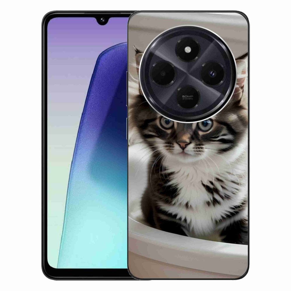 Gél borítás mmCase a Xiaomi Redmi 14C/Poco C75 számára - kíváncsi cica