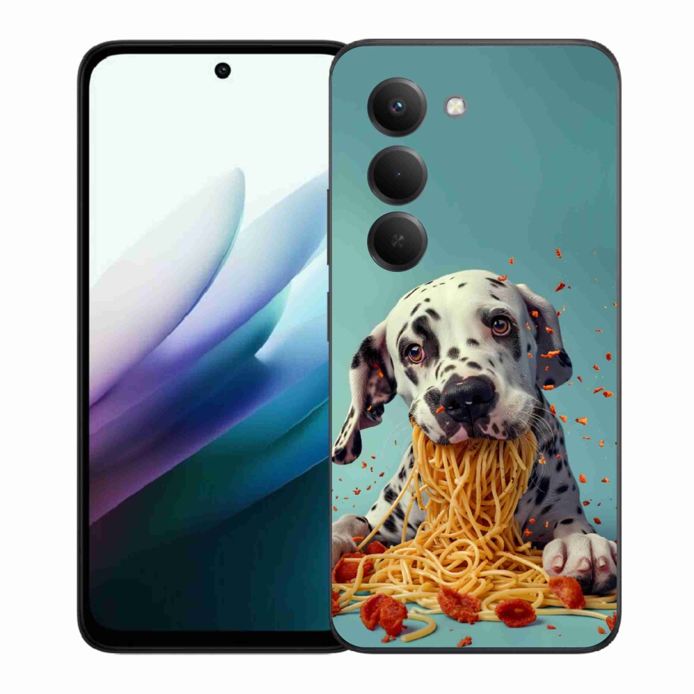 Gél borítás mmCase a Xiaomi Redmi 15 4G/5G 171 mm-es gél tokjához - dalmatin és spagetti