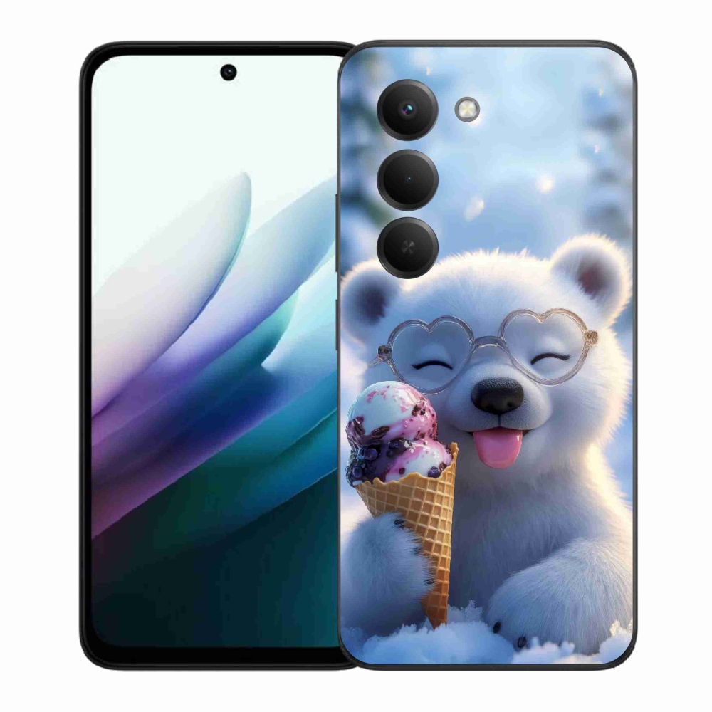 Gél borítás mmCase a Xiaomi Redmi 15 4G/5G 171 mm - mackó jégkrémmel