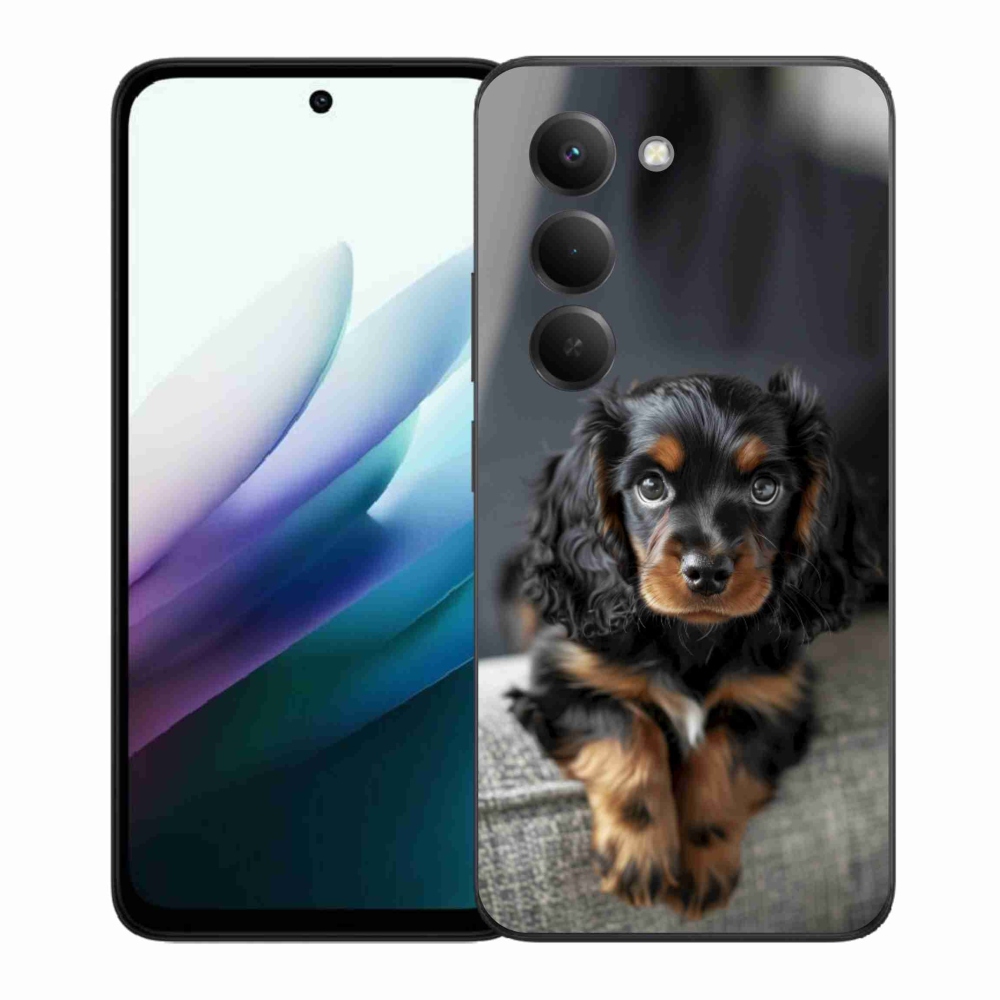 Gél borítás mmCase a Xiaomi Redmi 15 4G/5G 171 mm - aranyos hosszú szőrű tacskóhoz