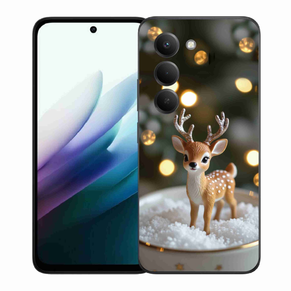 Gél borítás mmCase a Xiaomi Redmi 15 4G/5G 171 mm - aranyos karácsonyi szarvasok számára