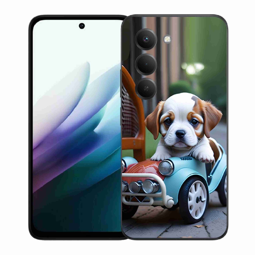 Gél borítás mmCase a Xiaomi Redmi 15 4G/5G 171 mm - kiskutya retro autóban