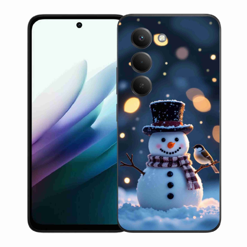 Gél borítás mmCase a Xiaomi Redmi 15 4G/5G 171 mm - karácsonyi hóemberhez