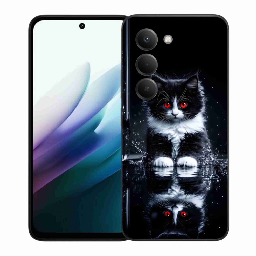 Gél borító mmCase a Xiaomi Redmi 15 4G/5G 171mm - fekete és fehér cica