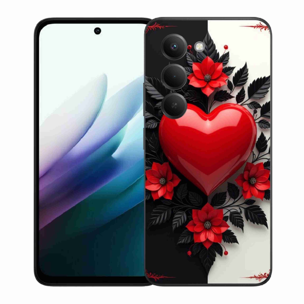 Gél borítás mmCase a Xiaomi Redmi 15 4G/5G 171mm - piros szív