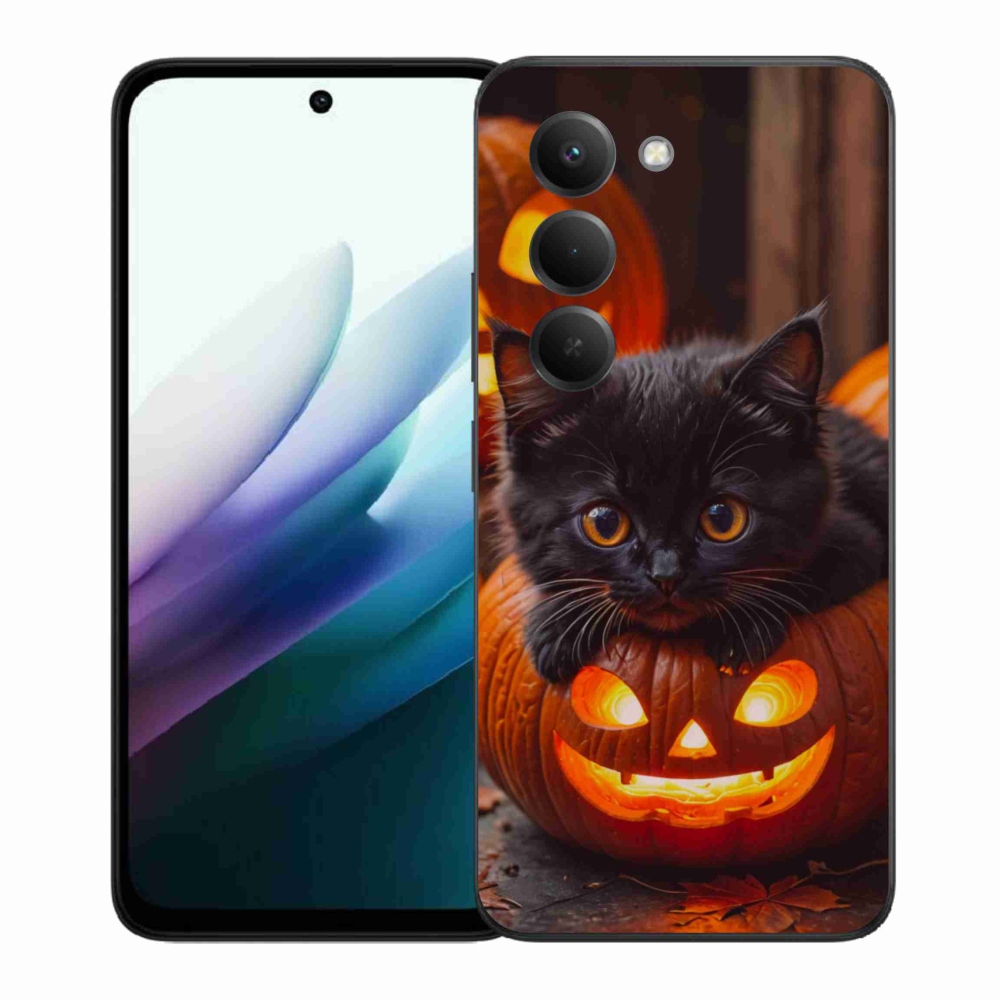 Gél borítás mmCase a Xiaomi Redmi 15 4G/5G 171mm - cica és tök - számára