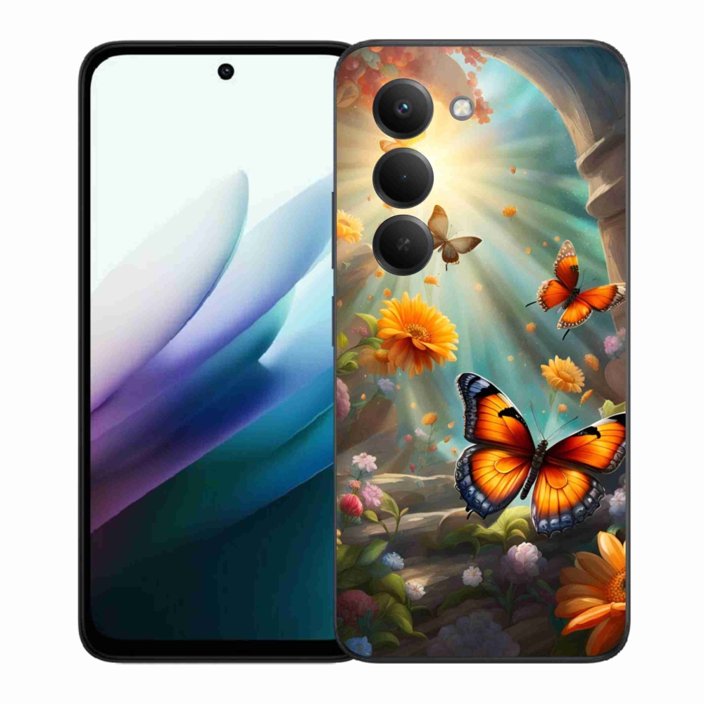 Gél borítás mmCase a Xiaomi Redmi 15 4G/5G 171mm - pillangó kert 2