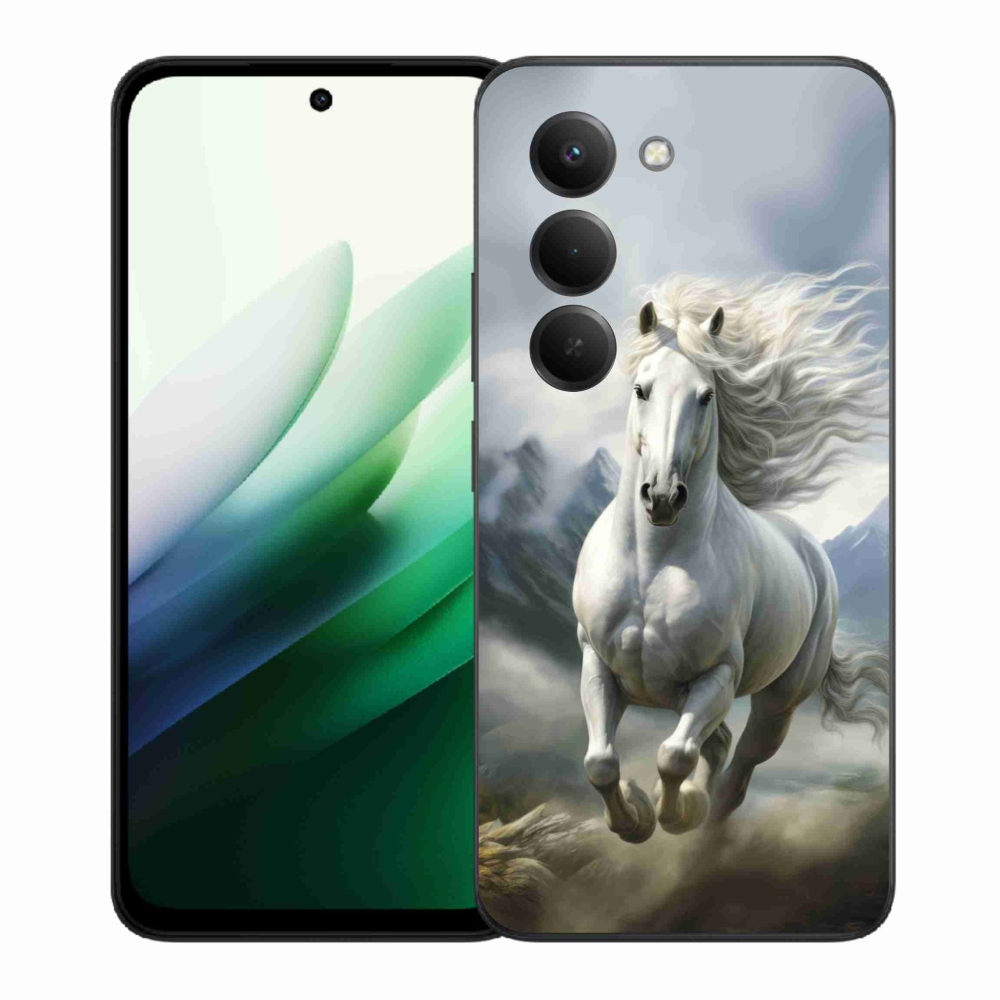 Gél borító mmCase a Xiaomi Redmi 15 5G 169mm - futó fehér ló 3