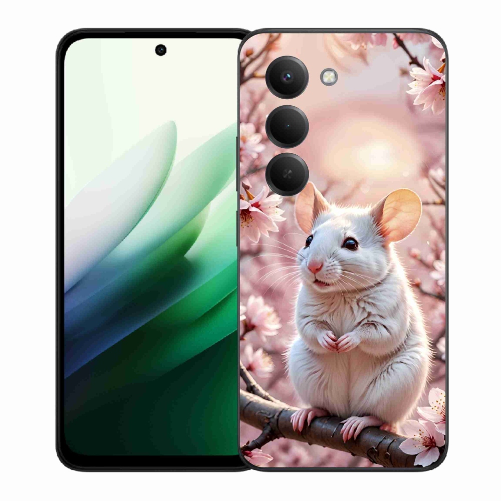 Gél borító mmCase a Xiaomi Redmi 15 5G 169mm - fehér egér az ágon