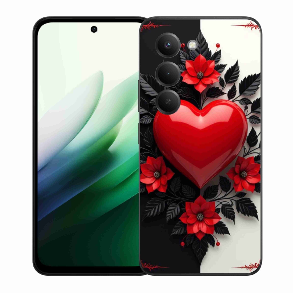 Gél borítás mmCase a Xiaomi Redmi 15 5G (169mm) - piros szív