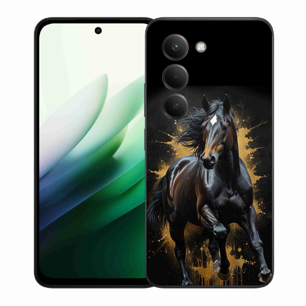 Gél borítás mmCase a Xiaomi Redmi 15 5G 169mm számára - elegáns fekete ménes