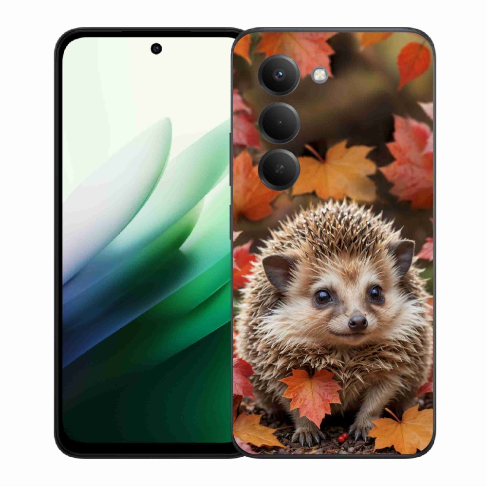 Gél borítás mmCase a Xiaomi Redmi 15 5G 169mm számára - sündisznó a levelekben