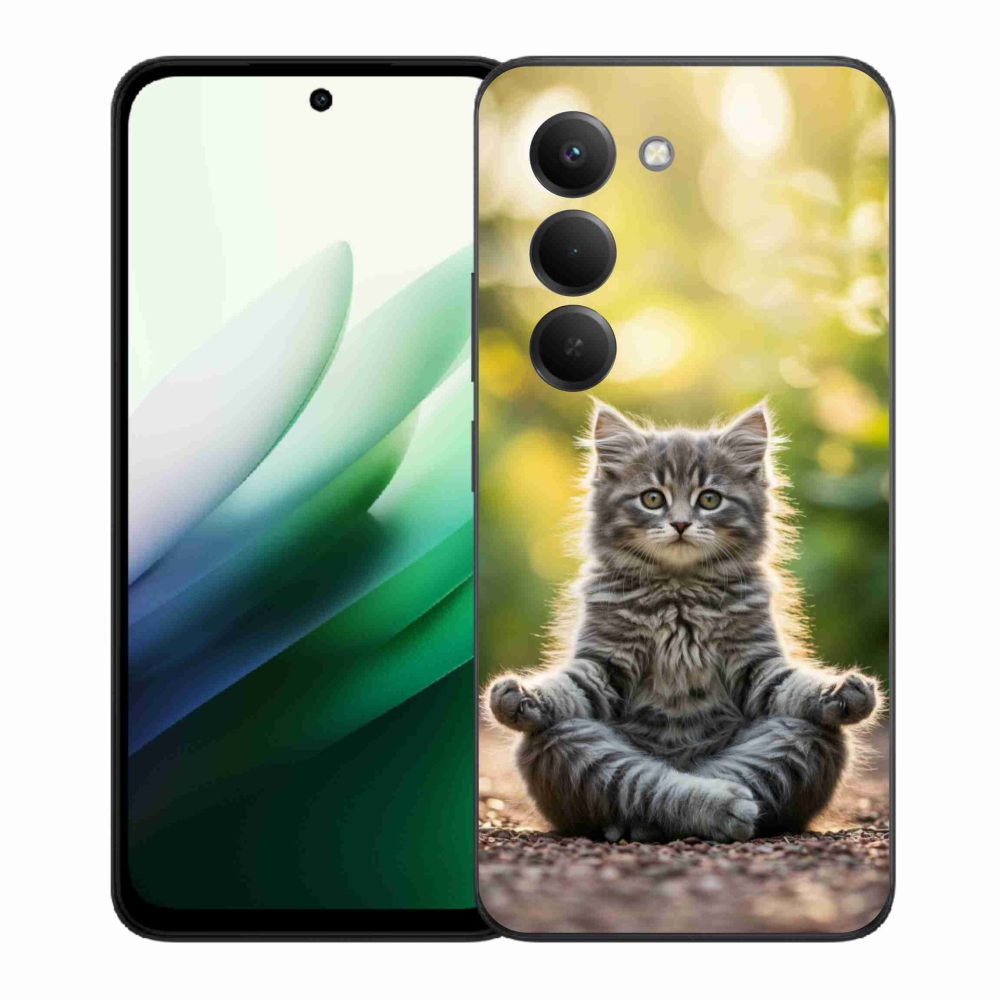 Gél borítás mmCase a Xiaomi Redmi 15 5G (169mm) - meditáló cica számára