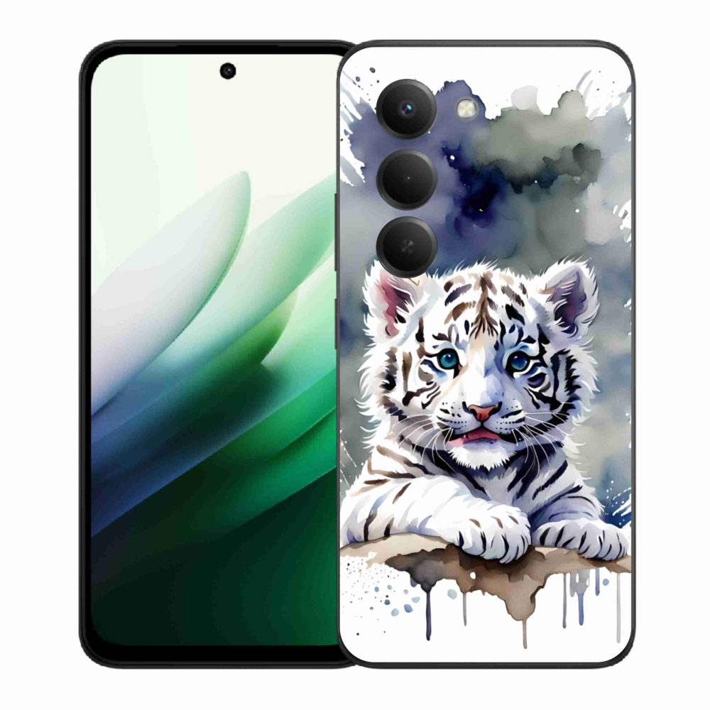 Gél borító mmCase a Xiaomi Redmi 15 5G (169mm) - fehér tigriskölyökhöz