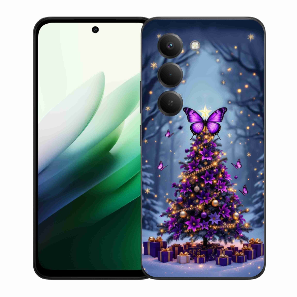Gél borítás mmCase a Xiaomi Redmi 15 5G 169mm - pillangó karácsonyfa számára