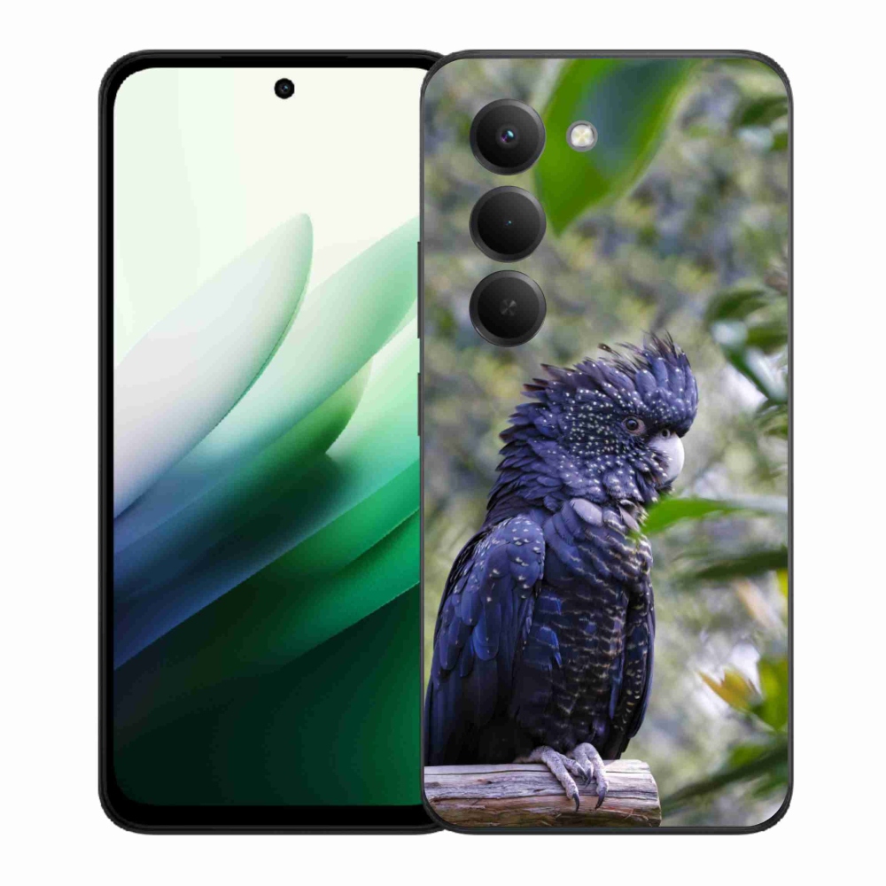 Gél borítás mmCase a Xiaomi Redmi 15 5G 169mm - papagáj kakadu fekete