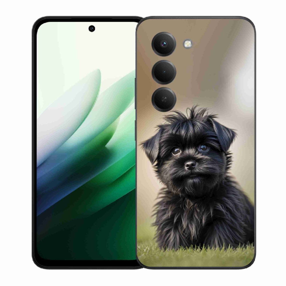 Gél borítás mmCase a Xiaomi Redmi 15 5G 169mm számára - aranyos fekete kutya