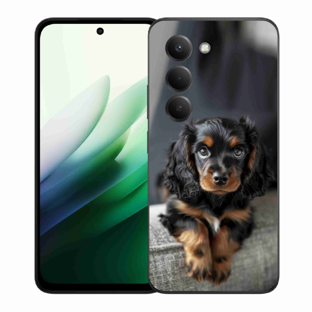 Gél borítás mmCase a Xiaomi Redmi 15 5G 169mm számára - aranyos hosszú szőrű tacskó