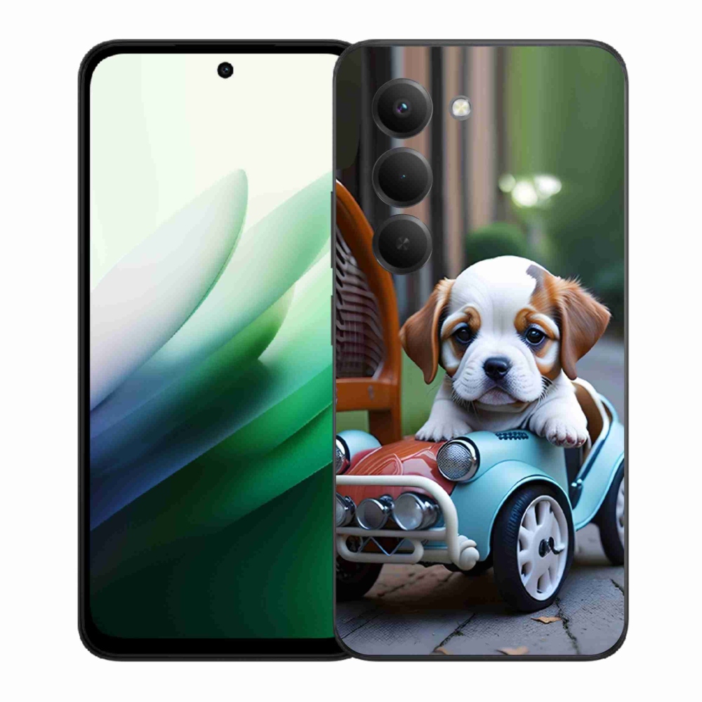 Gél borítás mmCase a Xiaomi Redmi 15 5G 169mm - kiskutya retro autóban