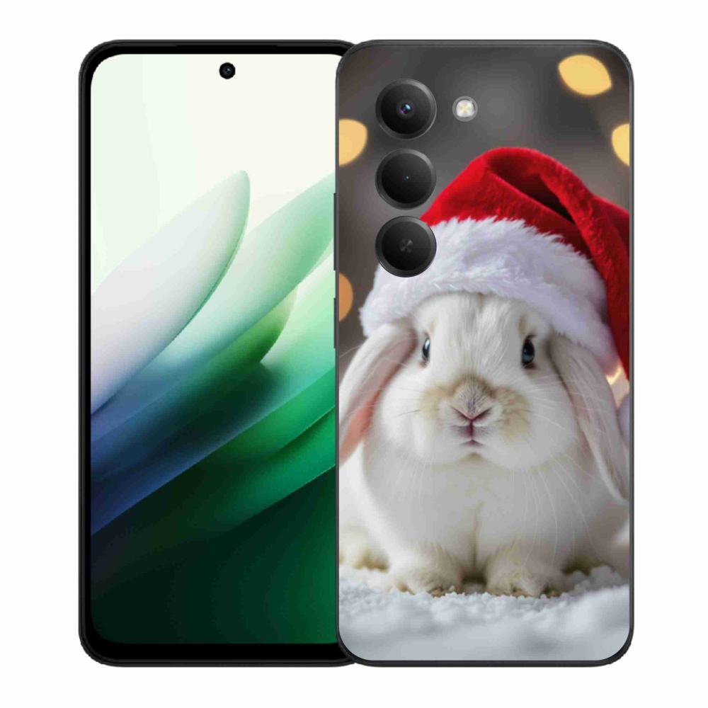 Gél borítás mmCase a Xiaomi Redmi 15 5G (169mm) - karácsonyi nyúlhoz