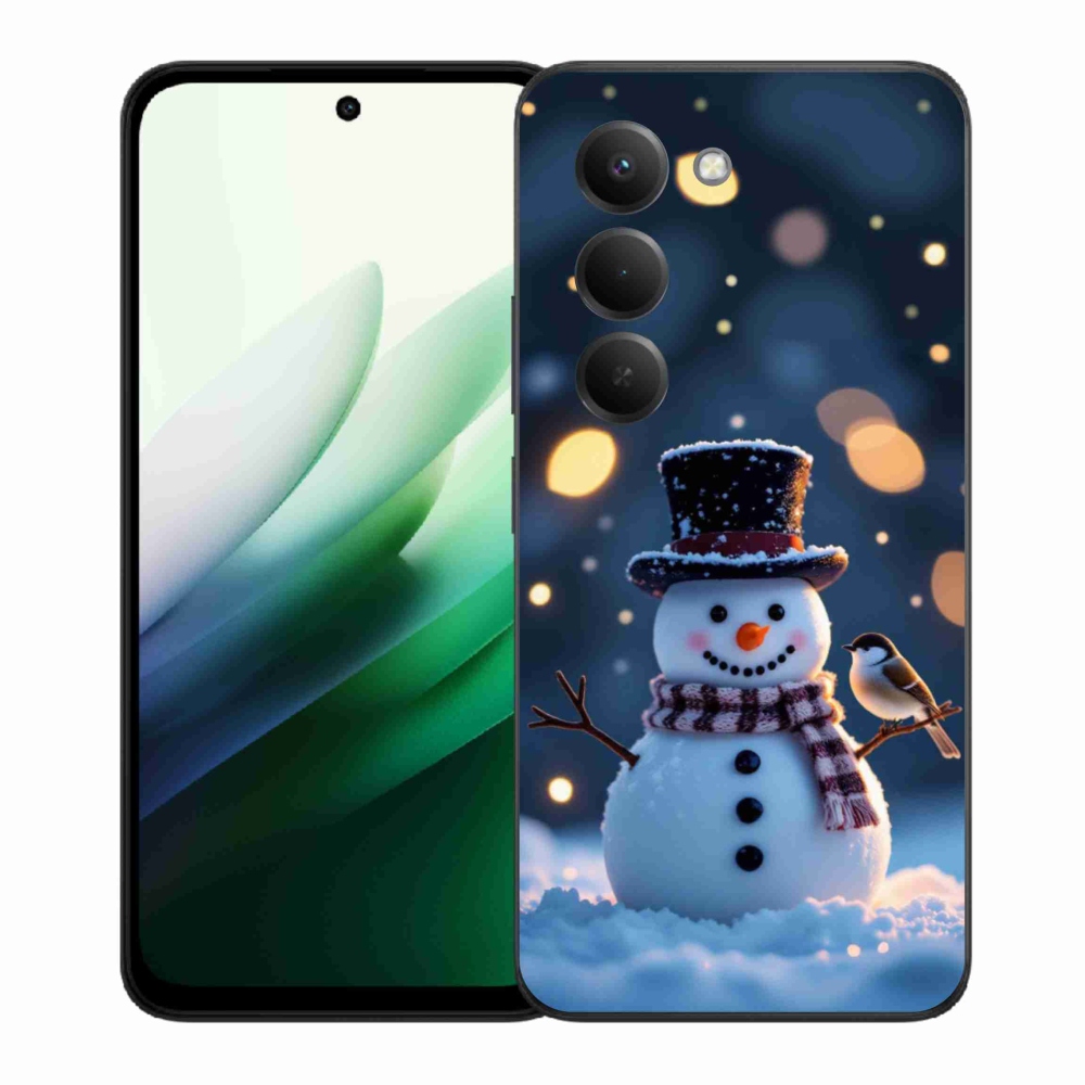 Gél borítás mmCase a Xiaomi Redmi 15 5G 169mm - Karácsonyi hóemberhez
