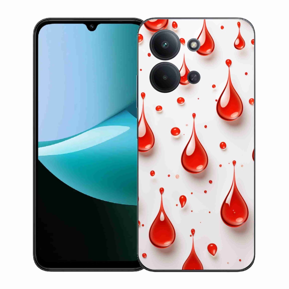 Gél borítás mmCase a Xiaomi Redmi 15C (171mm) / Poco C85 4G (171mm) - piros cseppek