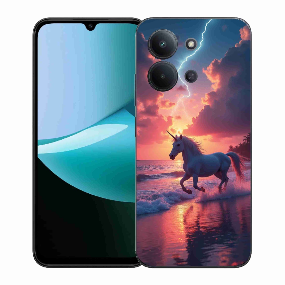 Gél borító mmCase a Xiaomi Redmi 15C (171mm) / Poco C85 4G (171mm) - egyszarvú a tengerparton