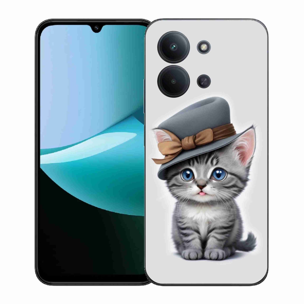 Gél borítás mmCase a Xiaomi Redmi 15C (171mm) / Poco C85 4G (171mm) - cica sapkával