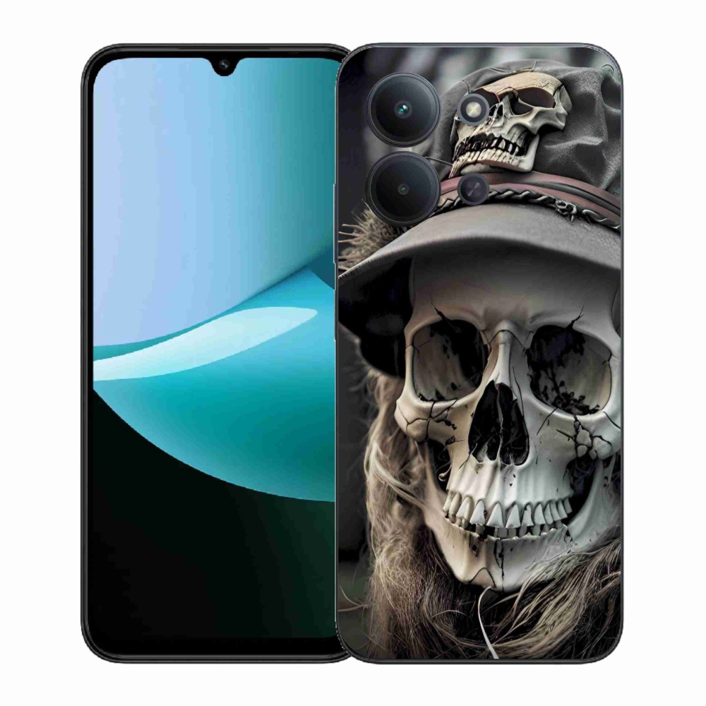 Zselés borítás mmCase a Xiaomi Redmi 15C (171mm) / Poco C85 4G (171mm) - sötét koponya