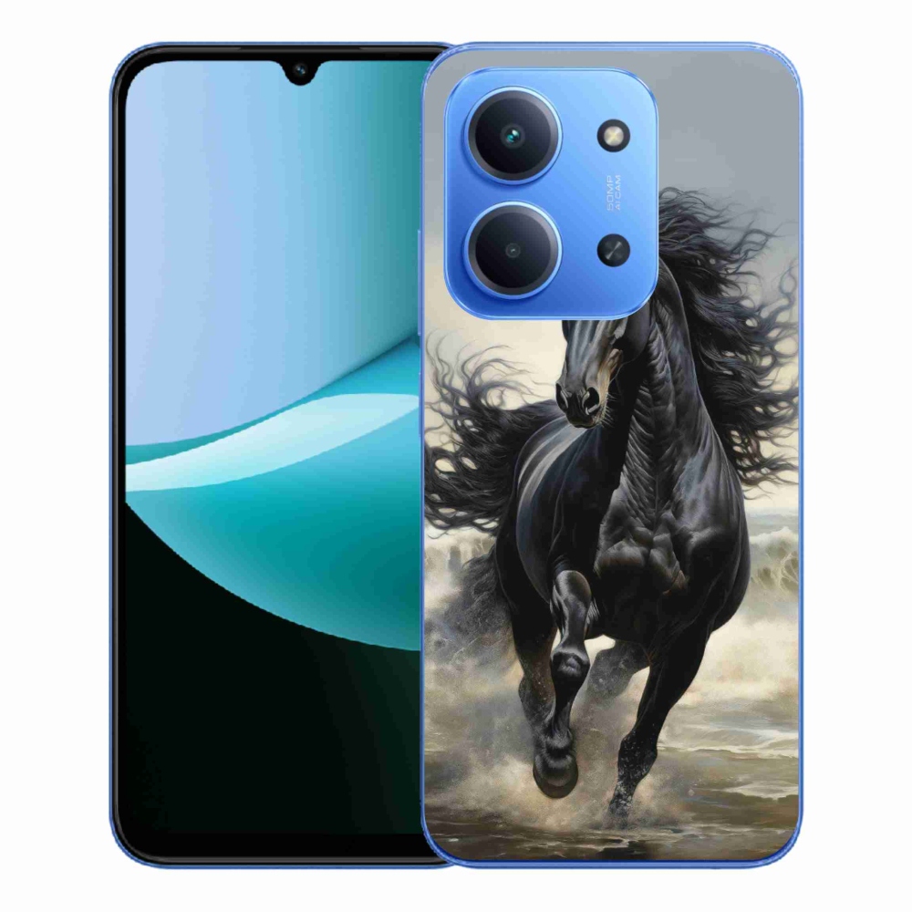 Gél borítás mmCase a Xiaomi Redmi 15C 173mm - futó fekete ló