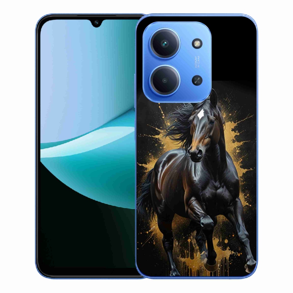 Gél borítás mmCase a Xiaomi Redmi 15C 173mm számára - elegáns fekete ménes