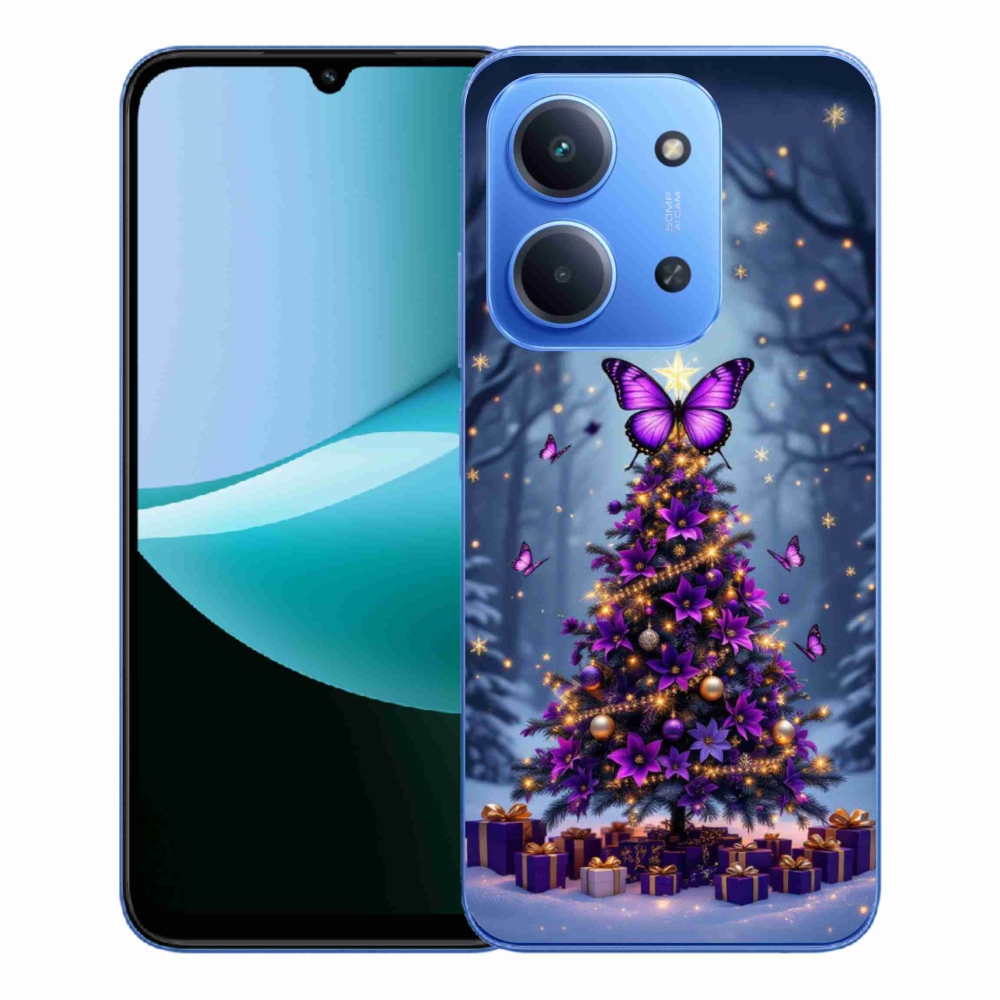 Gél borító mmCase a Xiaomi Redmi 15C 173mm - pillangó karácsonyfa