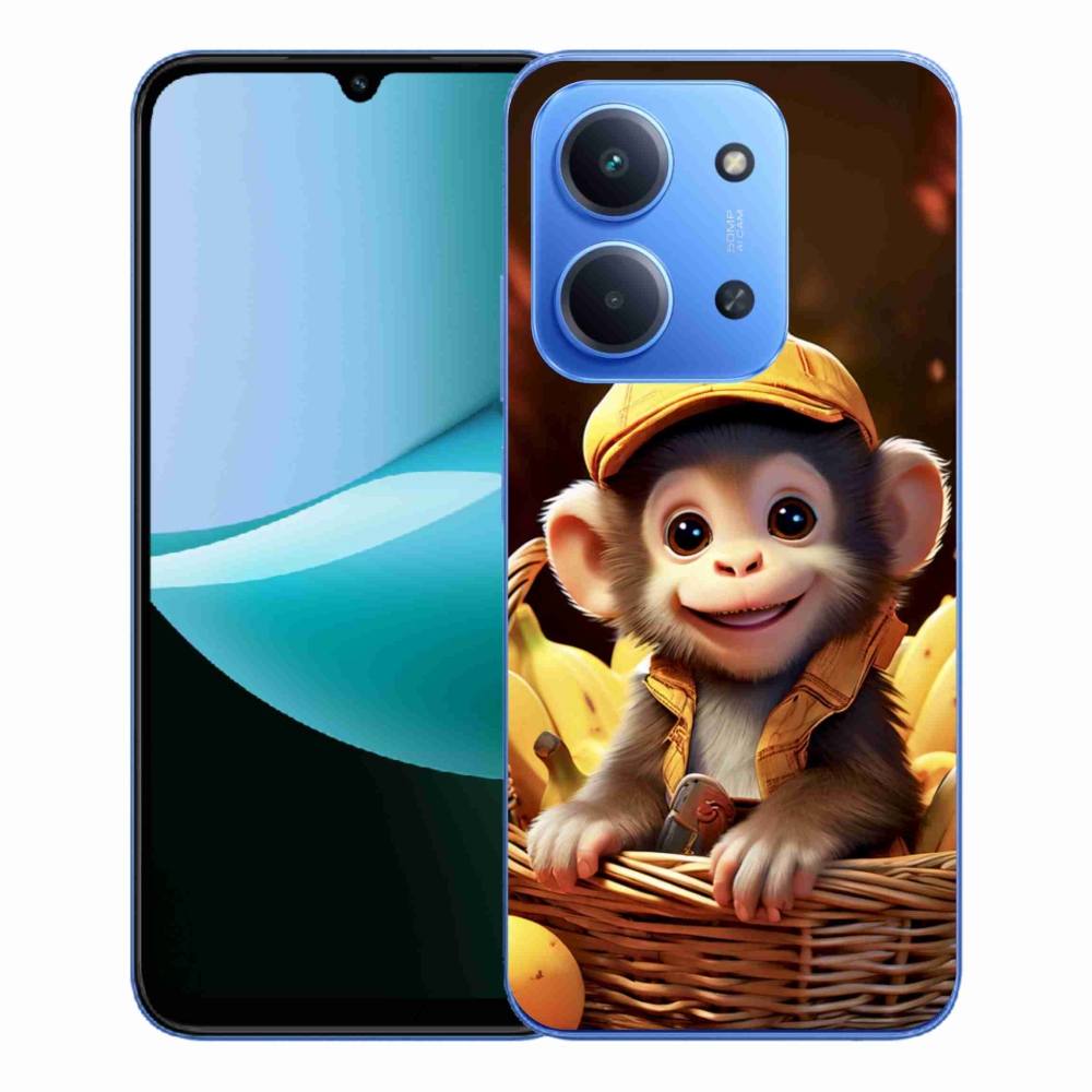 Gél borítás mmCase for Xiaomi Redmi 15C 173mm - majom a kosárban