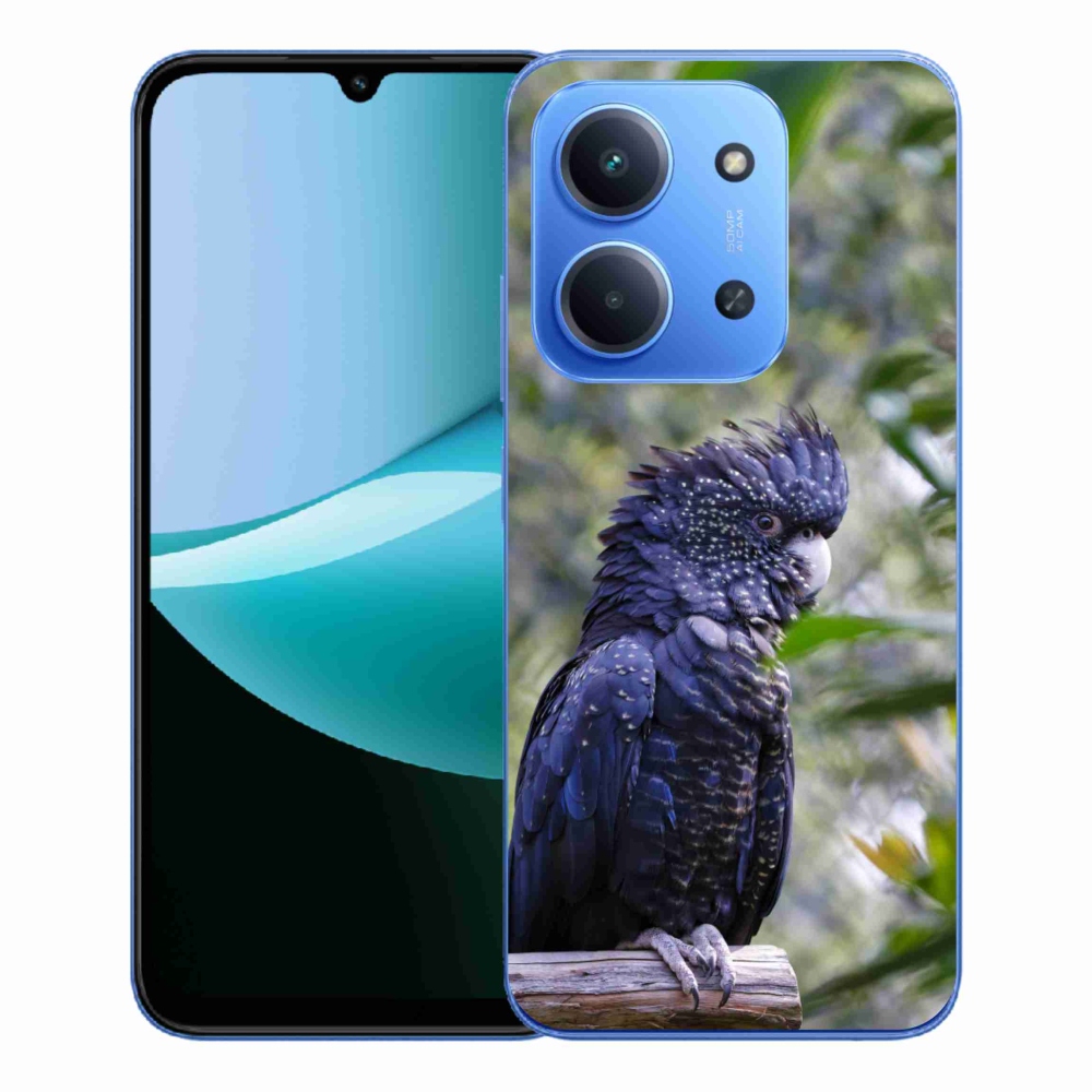 Gél borítás mmCase a Xiaomi Redmi 15C 173mm - papagáj kakadu fekete