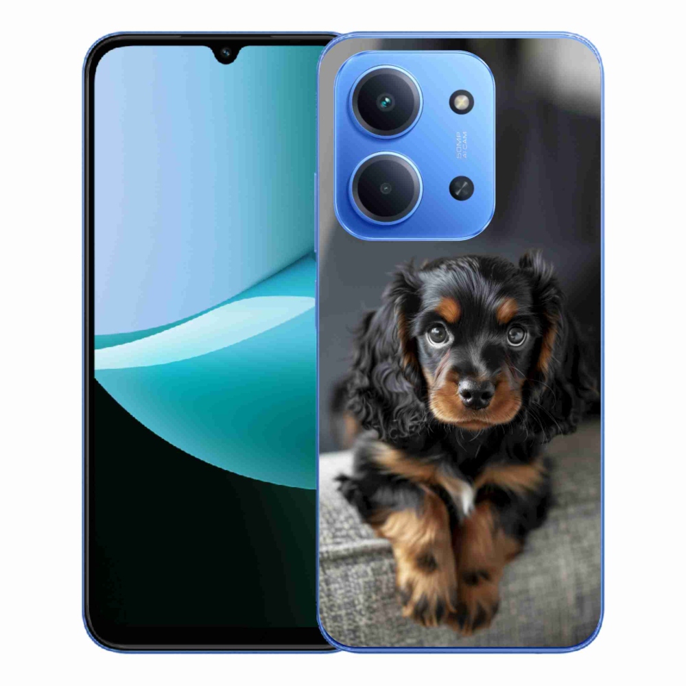 Gél borítás mmCase a Xiaomi Redmi 15C 173mm számára - aranyos hosszú szőrű tacskó