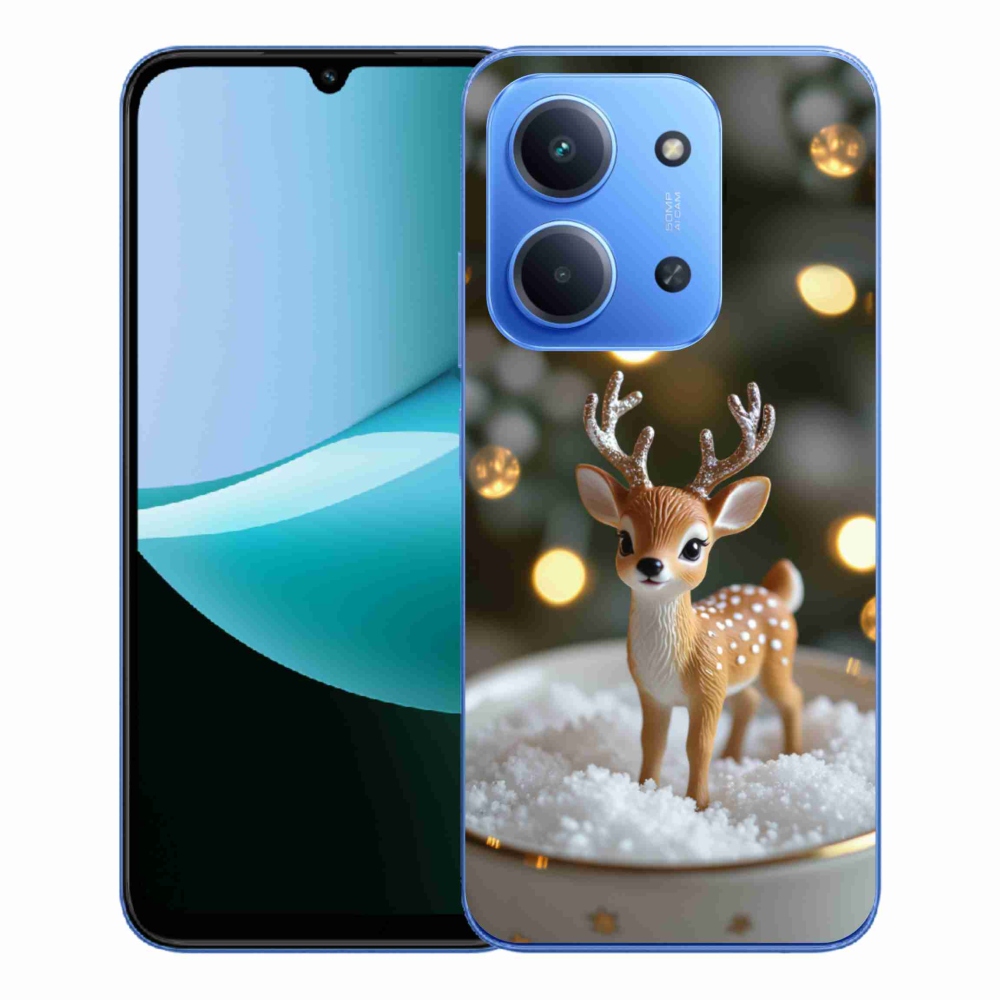 Gél borítás mmCase a Xiaomi Redmi 15C 173mm számára - aranyos karácsonyi szarvasok