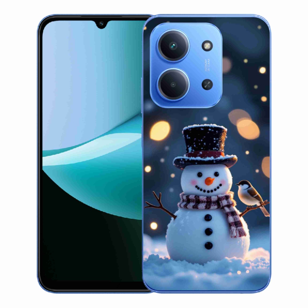 Gél borítás mmCase a Xiaomi Redmi 15C 173mm - karácsonyi hóemberhez