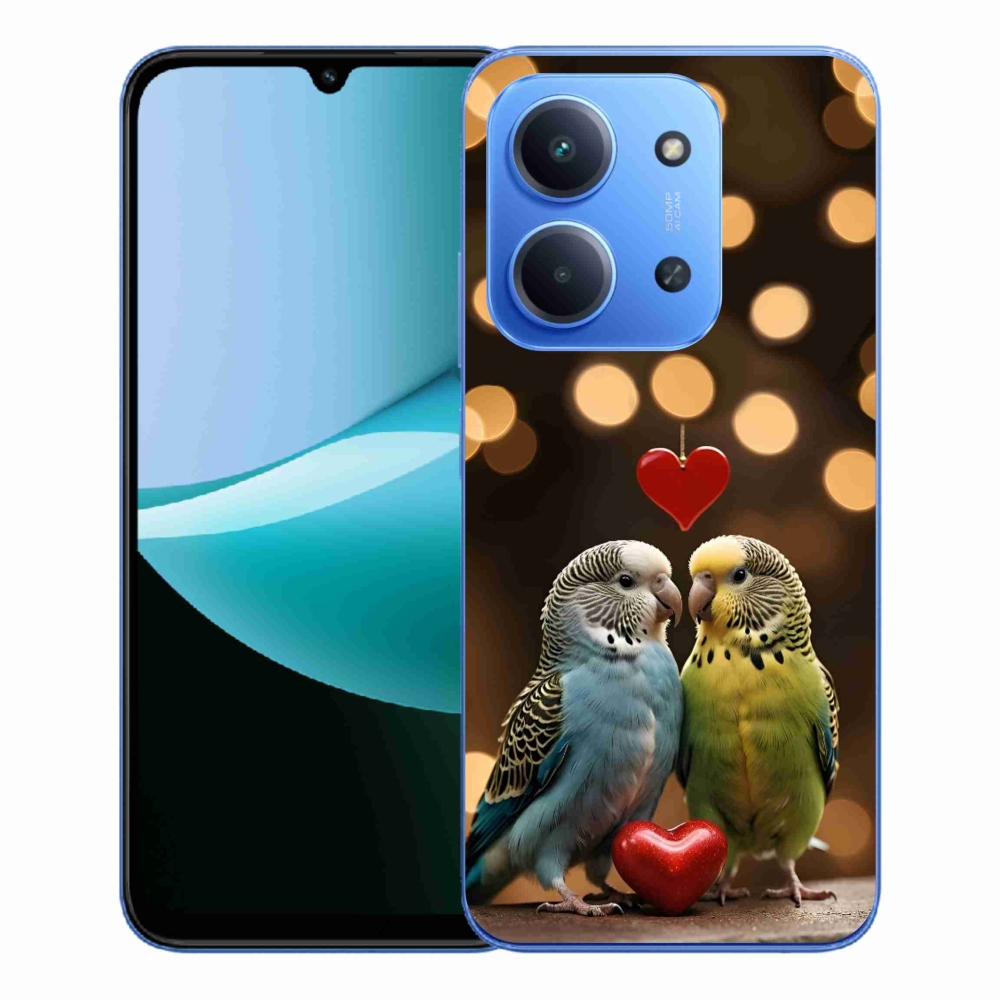 Gél borítás mmCase a Xiaomi Redmi 15C 173mm számára - szerelmes papagájok